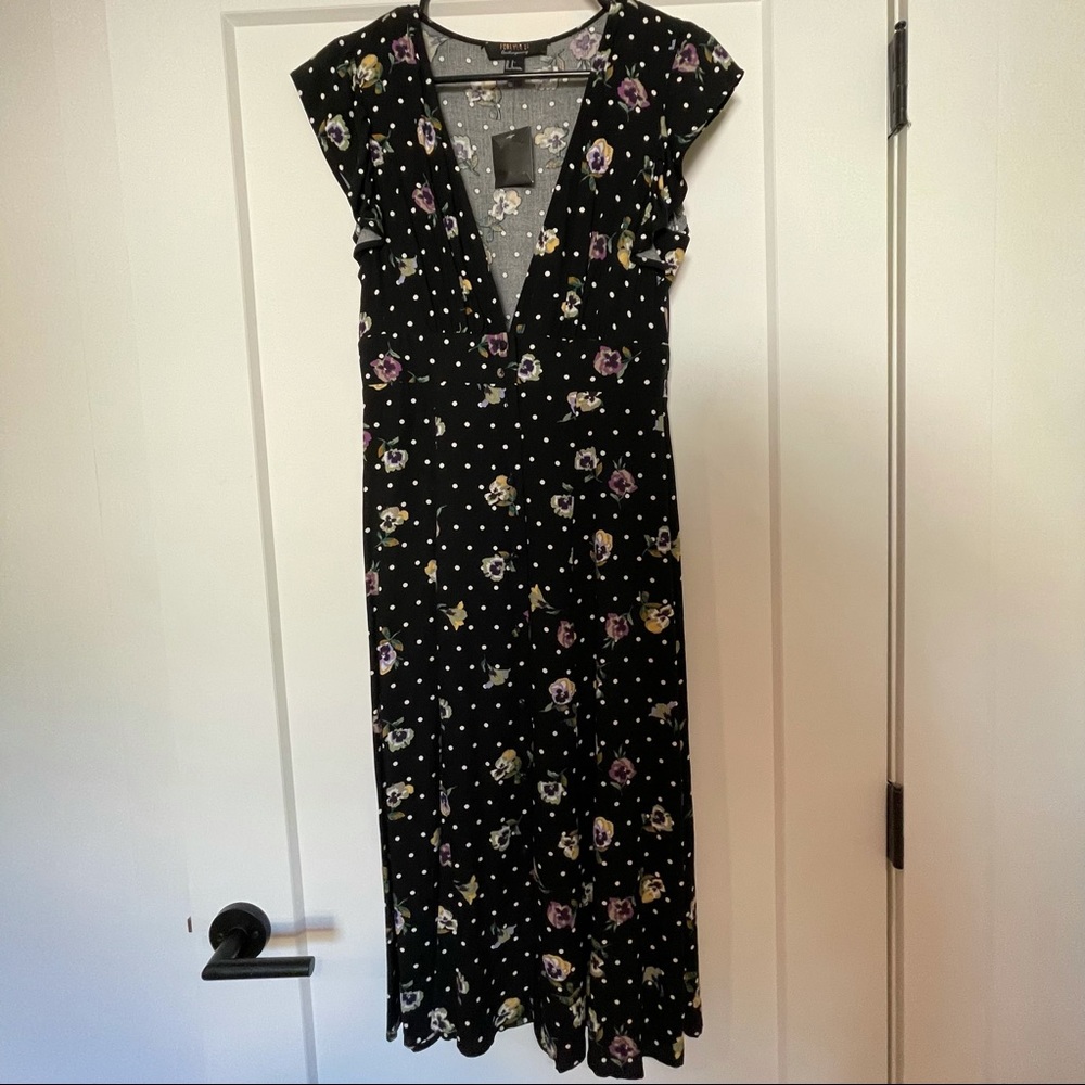 Forever 21 floral and polka dot dress
